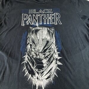 Marvel Black Panther T Shirt 2XL Black Graphic Tee Wakanda Distressed Faded